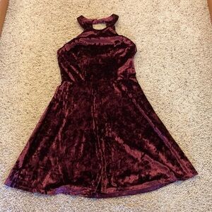 Purple Crushed velvet dress